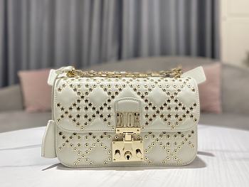 Dior Addict White Lamb Lucky Star Cannage Pattern Bag 21x8x13cm