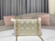 Dior Addict White Lamb Lucky Star Cannage Pattern Bag 21x8x13cm - 5
