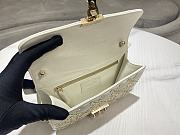 Dior Addict White Lamb Lucky Star Cannage Pattern Bag 21x8x13cm - 4