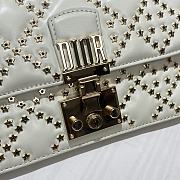 Dior Addict White Lamb Lucky Star Cannage Pattern Bag 21x8x13cm - 2