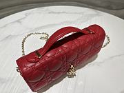 Dior Scarlet Red Cannage Lambskin Bag 21x11.5x4.5cm - 5