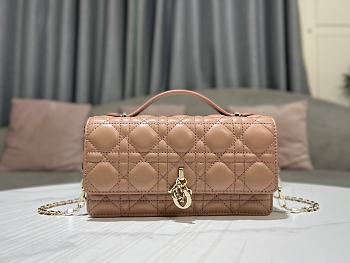 Dior Scarlet Beige Cannage Lambskin Bag 21x11.5x4.5cm