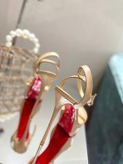 Christian Louboutin Loubi Queen Leather Platform Sandals Beige - 3