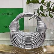 Bottega Veneta Double Knot Bag in Silver 22x6.5x15.5cm - 1