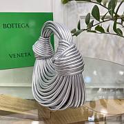 Bottega Veneta Double Knot Bag in Silver 22x6.5x15.5cm - 6
