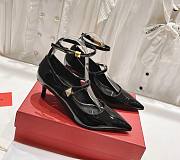 Valentino Garavani Ankle Strap Pumps in Black - 1