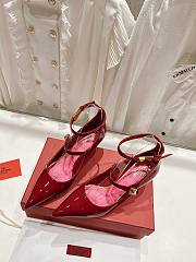 Valentino Garavani Ankle Strap Pumps in Red - 6
