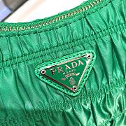 Prada Ruched Hobo Bag in Green 22x17x6cm - 5