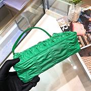 Prada Ruched Hobo Bag in Green 22x17x6cm - 6