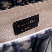 Dior Saddle Oblique Jacquard Bag Blue 25.5x20x6.5cm - 3