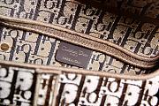 Dior Saddle Oblique Embroidery Bag Brown 25.5x20x6.5cm - 5