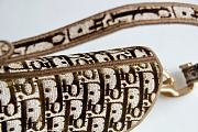 Dior Saddle Oblique Embroidery Bag Brown 25.5x20x6.5cm - 6