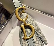 Dior Saddle Oblique Jacquard Bag Beige 25.5x20x6.5cm - 6