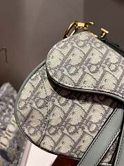 Dior Saddle Oblique Jacquard Bag Beige 25.5x20x6.5cm - 4
