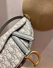 Dior Saddle Oblique Jacquard Bag Beige 25.5x20x6.5cm - 2