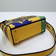 Dior Lady D- Lite Bag Bright Yellow and Green D-Flower Pop Embroidery - 6