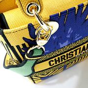 Dior Lady D- Lite Bag Bright Yellow and Green D-Flower Pop Embroidery - 4
