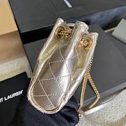 Saint Laurent Nolita Mini Leather Shoulder Bag Champagne Gold - 5