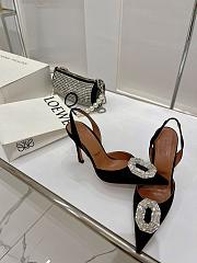 Amina&Muaddi Crystal Slingback in Black - 2