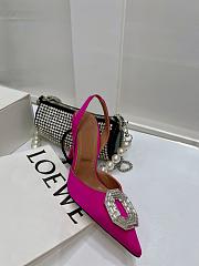 Amina&Muaddi Crystal Slingback in Pink - 2
