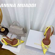 Amina&Muaddi Bow High Heels in Yellow - 2