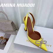 Amina&Muaddi Bow High Heels in Yellow - 3