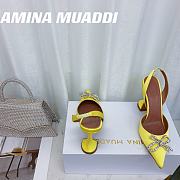 Amina&Muaddi Bow High Heels in Yellow - 5