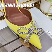 Amina&Muaddi Bow High Heels in Yellow - 6