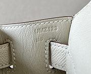 Hermes Kelly Epsom Bag In White 28x22x10cm - 3