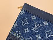 Louis Vuitton Pochette Voyage Monogram Canvas Clutch Denim M45961 27x21x6cm - 3