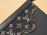 Louis Vuitton Pochette Voyage Monogram Canvas Clutch Denim Black M45961 27x21x6cm - 2