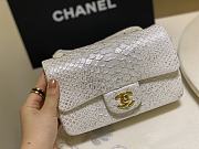 Chanel Flap Bag Python Leather White 20cm - 4