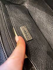 Chanel Flap Bag Python Leather Black Orange Stripe 20cm - 6