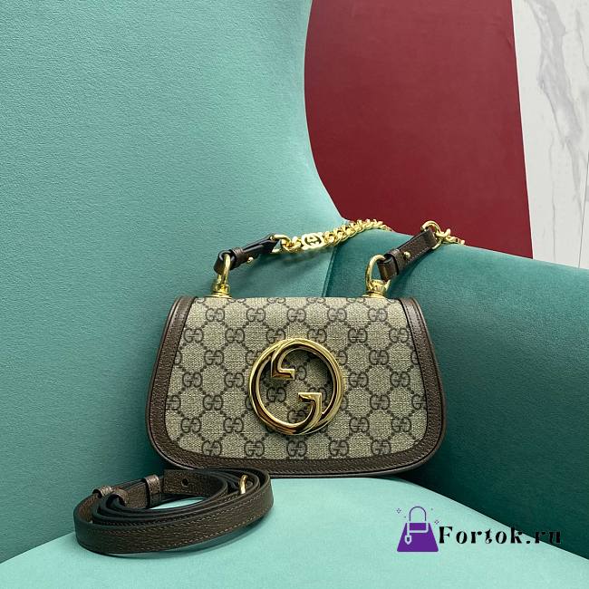 Gucci Blondie Shoulder Bag Beige 724645 21.5x13.5x7cm - 1