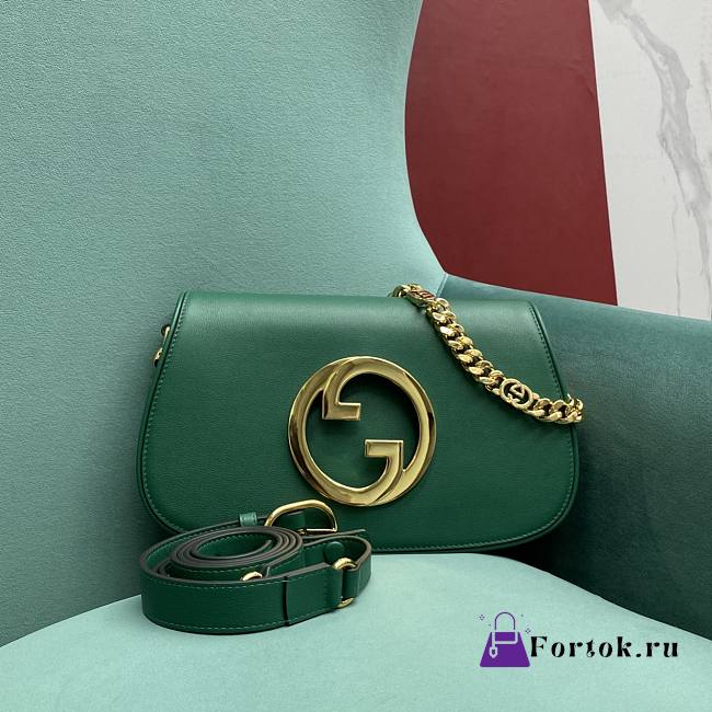Gucci Blondie Shoulder Bag Green 699268 27×3.5×17cm - 1