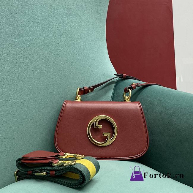 Gucci Blondie Shoulder Bag Burgundy 698643 21x5x12cm - 1