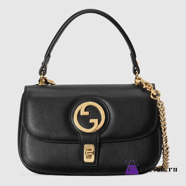 Gucci Blondie Shoulder Bag Black 735101 23x15x11cm - 1