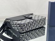 Dior Mini Saddle Messenger Bag Oblique Beige and Black 1ADME162YKK 31x23x8cm - 6