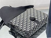 Dior Mini Saddle Messenger Bag Oblique Beige and Black 1ADME162YKK 31x23x8cm - 3