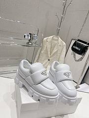 Prada Soft Padded Nappa Leather Loafers White  - 1