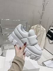 Prada Soft Padded Nappa Leather Loafers White  - 6