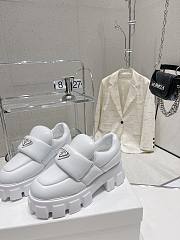 Prada Soft Padded Nappa Leather Loafers White  - 5