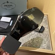 Prada Crystal Satin Slippers Black - 5