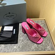 Prada Crystal Satin Slippers Pink - 1