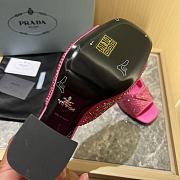 Prada Crystal Satin Slippers Pink - 6