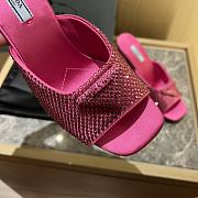 Prada Crystal Satin Slippers Pink - 3