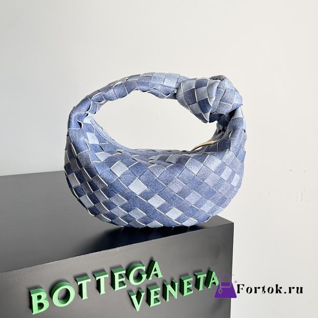 Fortok Bottega Veneta Mini Jodie Denim 651876 23x15x5cm - 1
