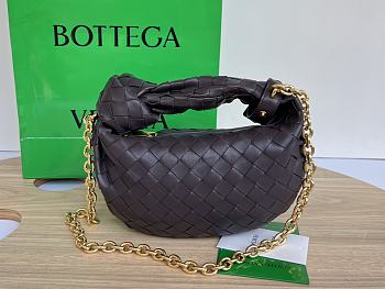 Fortok Bottega VenetaBrown Mini Jodie Chain Detail Tote Bag 23x28x8cm