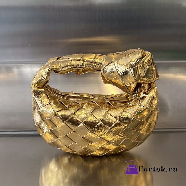 Fortok Bottega Veneta Candy Jodie Bag in Gold 16x17x6.5cm  - 1