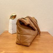 Fortok Saint Laurent Loulou Puffer Quilted Lambskin Bag in Brown 29x17x11cm - 4